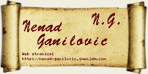 Nenad Ganilović vizit kartica